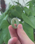 Baikalla Green & Yellow-Green Burmese Jadeite Jade Traditional Ring 