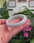 Genuine Burmese Lavender Jadeite Jade Bangle Bracelet (58.59 mm) 