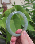 Baikalla Natural Oil-Green Jadeite Jade Bangle Bracelet (60.7mm) 