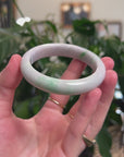 Baikalla Natural Green Jadeite Jade Bangle Bracelet (58.28mm) 