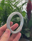 Baikalla "Half Round" Light Lavender Jadeite Jade Bangle Bracelet (62.3 mm) 