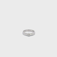 Baikalla 14k White Gold Men's Wedding Diamond Band Ring