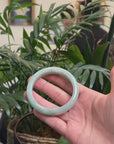 Baikalla Light Apple Green Jadeite Jade Bangle Bracelet (56.7mm) 