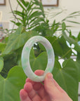 Baikalla "Half Round" Green Jade Bangle Bracelet (61.25mm) 
