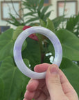Baikalla Natural Lavender Jadeite Jade Bangle Bracelet (57.7 mm) 