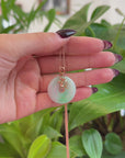 18k Rose Gold Genuine Jadeite Constellation (Virgo) Necklace Pendant