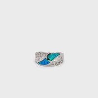 Baikalla™ Sterling Silver Lab-Created Opal Ring