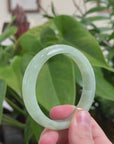 Baikalla Light Ice Green Natural Jadeite Jade Bangle (55.4 mm) 