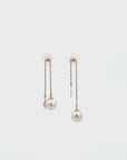 Baikalla Classic 18k Rose Gold Pearl Dangle Earrings