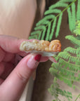 Natural Reddish Yellow Jadeite Jade Pixiu Carving Ring