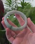 Baikalla "Half Round" Blue-Green Jade Bangle Bracelet (58.78mm) 
