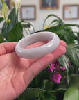 Baikalla Natural Light Lavender Jadeite Jade Bangle Bracelet (59.7mm) 