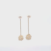Baikalla 18k Gold Pearl Dangle 2 in 1 Earrings