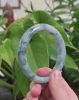 Baikalla Natural Blue-Green Jadeite Jade Bangle Bracelet (63mm) 