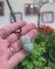 Baikalla Natural Green Jadeite Jade PiXiu "Fortune Beast" Pendant Necklace