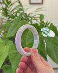 Baikalla Natural Lavender Jadeite Jade Bangle Bracelet (53.6mm) 