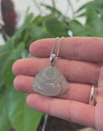 Genuine Ice Jadeite Jade Buddha Pendant Necklace