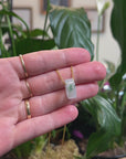 Baikalla Natural Icy Blue-Green Jadeite Jade "Ping An Kou" (Good Luck Button) Pendant Necklace