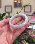 Baikalla Natural Light Lavender & Light Green Jadeite Jade Bangle Bracelet (55.1mm) 