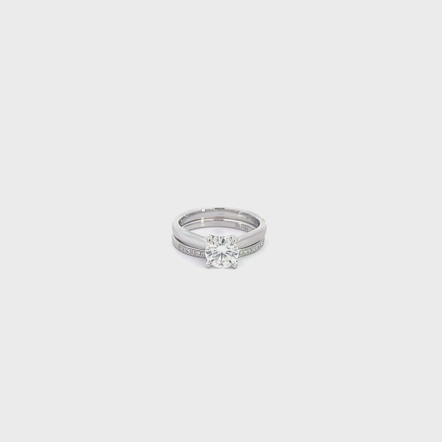 Baikalla™ 14k White Gold Moissanite Diamond Engagement Ring Sets