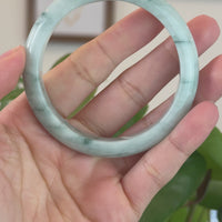 Burmese Blue-Green Jade Jadeite Bangle Bracelet (59.65 mm) T246