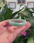 Baikalla Classic Green Natural Jadeite Jade Bangle (56.60 mm )