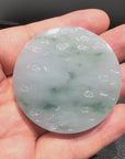 Custom Designed Dragon Raw Icy Blue Flower Jadeite Jade For Custom Carving