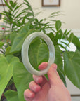 Baikalla Natural Light Green Jadeite Jade Bangle Bracelet (66.5mm) 