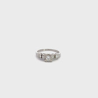 Baikalla 14k White Gold Five Diamond Engagement Ring Set