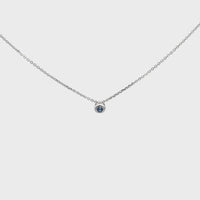 18K White Gold Sapphire Pendant Necklace