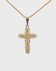 14k Yellow Gold Cross Pendant Necklace