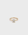 14k Yellow Gold Moissanite Oval Engagement Ring