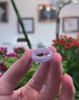 Baikalla Natural Icy Lavender Jadeite Jade Traditional Ring 