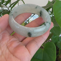Burmese High-end Ice blue green Jade Jadeite Bangle Bracelet (58.15mm) ( Collectibles )T071