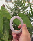 Baikalla Icy Lavender Jadeite Jade Bangle Bracelet (54.5mm) 