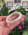 Genuine Burmese Light Green Jadeite Jade Bangle Bracelet (56.55 mm) 