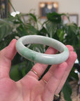 Baikalla Natural Green Jadeite Jade Bangle Bracelet (58.15mm) 