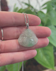 Genuine Ice Jadeite Jade Buddha Pendant Necklace