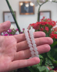 Baikalla Natural Icy Jadeite Jade Round Bead Bracelet (7.5mm)