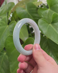 Natural Blue Green Jadeite Jade Bangle Bracelet (55.2 mm) 