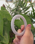Baikalla "Traditional Full Round" Light Lavender Jadeite Jade Bangle Bracelet (59.7mm) 