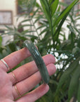 Baikalla Natural Rich Green Jadeite Jade Bangle Bracelet (57.6 mm) 