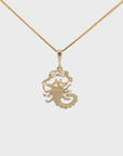 Baikalla 14k Yellow Gold Scorpion Pendant Necklace
