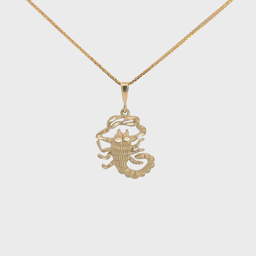 Baikalla 14k Yellow Gold Scorpion Pendant Necklace