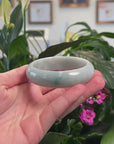 Genuine Burmese Light Blue-Green Jadeite Jade Bangle Bracelet (59.37 mm) 