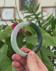 Baikalla Natural Jadeite Jade Bangle Bracelet (58 mm) 