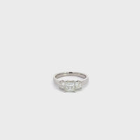 Baikalla™ 14k White Gold Three Stone Moissanite Engagement Ring