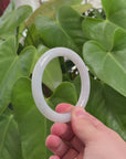Natural Jadeite Jade Bangle Bracelet (56.1 mm) 