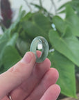 Natural Burmese Green Jadeite Jade Band Ring