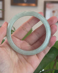 Baikalla™ "Classic" Genuine Jadeite Jade Green Bangle Bracelet (62.47mm) 